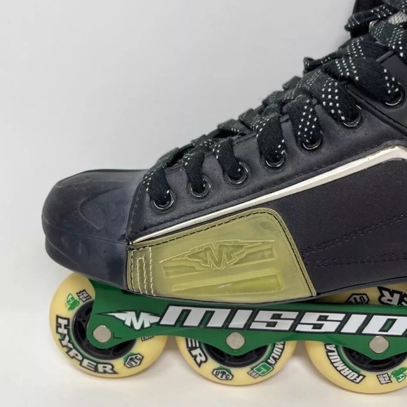 Mission DSX Inline Skates Roller Hockey Blades HiLo Vanguard Mens Size 6E EUC - Picture 2 of 5